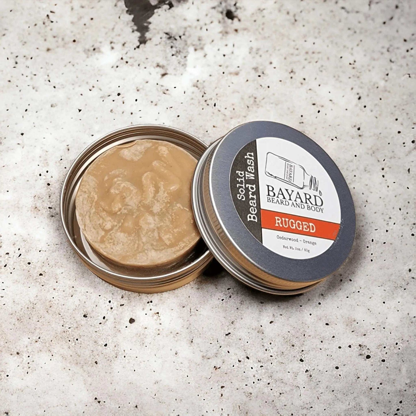 rugged Solid Beard Wash Bar is made with a 10% Super Fat and Essential Oils