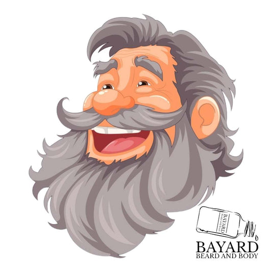Older man with a beard clipart.