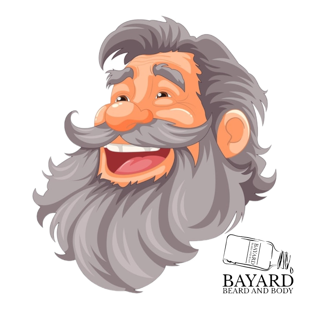 Older man with a beard clipart.