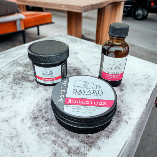 Audacious Beard Oil, Balm and Butter