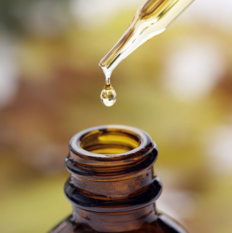 Oil dropper filled with Argan Oil which contains squalene 
